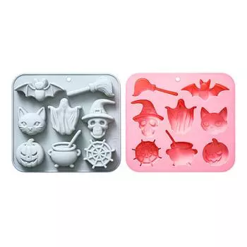 Силиконовая форма на тему Хэллоуина, форма для торта, шоколада с подтеками глазури One Size розовый