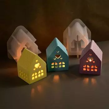 Силиконовая форма подсвечник Loving House 3D силиконовая литейная форма для эпоксидного мыла бетон гипс семья DIY занятие подарок для рукоделия белый