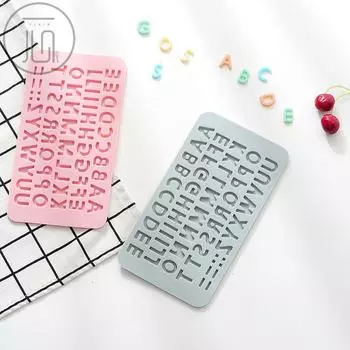 Силиконовая форма с 24 даже английскими буквами, с днем рождения, сделай сам, форма для шоколада, инструменты для выпечки синий