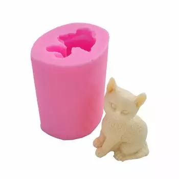 Силиконовая форма с изображением кота, форма для украшения торта, сахарная резинка, инструмент для пасты, 3D форма для шоколадного мусса
