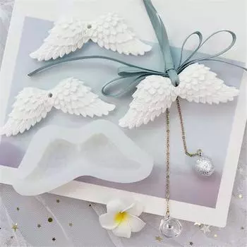 Силиконовая форма с крыльями ангела, перо, крыло, форма для переворачивания сахара, силиконовая форма для эпоксидной смолы