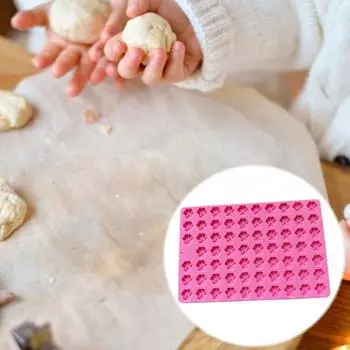 Силиконовая форма с принтом кошачьей лапы и скребком, 69 полостей, антипригарное пищевое качество, легко снимается, сделай сам, помадка, торт, шоколадные конфеты, печенье, выпечка