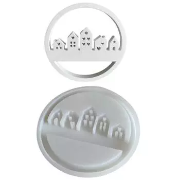 Силиконовая форма в форме дома ручной работы, привлекательная форма для украшения дома, силиконовая форма, орнамент, полимерная форма для рукоделия