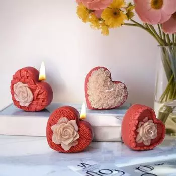 Силиконовая форма в форме сердца для ароматических свечей, шоколада, конфет, парной любви, гипсовая форма, многофункциональная форма для поделок своими руками E