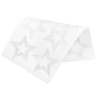 Силиконовая форма в форме звезды, формы для печенья, шоколадные конфеты, инструмент для выпечки, пятизвездочный белый