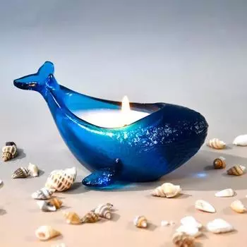 Силиконовая форма Yousheng Whale, ручная работа, 3D-форма для литья гипсовой эпоксидной смолы в виде кита, подсвечник для кашпо, форма для изготовления горшков своими руками, подарок любителям рукоделия белый