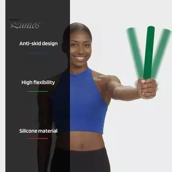 Силиконовая гибкая терапевтическая штанга для силовых тренировок, поворотная штанга, теннисный локоть, физиотерапевтическая штанга, тендинит, запястье, предплечья, облегчение боли, штанга для фитнеса S красный