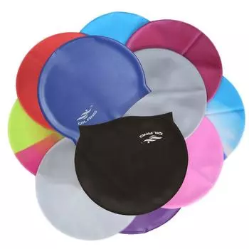 Силиконовая гибкая водонепроницаемая шапочка для купания с длинными волосами, шапочка для купания, шапочка для плавания, шапочка для плавания, шапочка для бассейна Multicolor Type 7