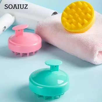 Силиконовая голова для мытья волос на теле, чистый уход за волосами, зуд у корней, массажная расческа для кожи головы, щетка для душа, ванна, спа, расческа против перхоти красный