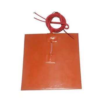 Силиконовая грелка для 3D-принтера - квадратный красный нагреватель для платформы. 120x120mm 220V 50W