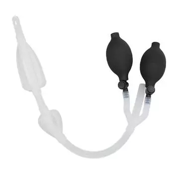 Силиконовая груша для клизмы с двумя боковыми отверстиями, эластичная надувная двойная груша для промывки