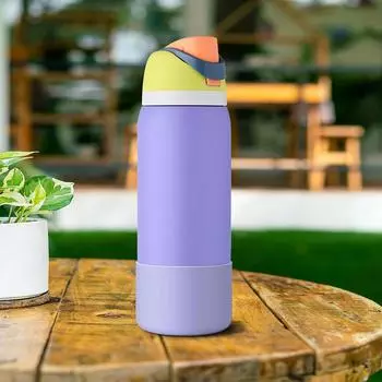 Силиконовая изолированная крышка для смешивания цветов с противоскользящей защитной крышкой внизу, подходящая для Freesip, Twist, Owala 7.5CM