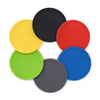 Силиконовая изоляционная подставка для подставок, противоожоговая подставка, изоляционная прокладка, круглая подставка для подставок чёрный