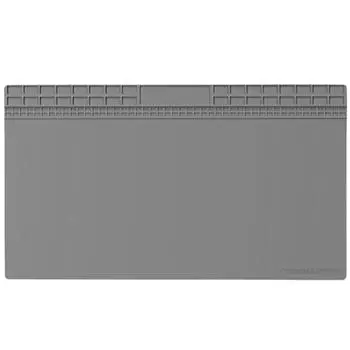 Силиконовая изоляционная прокладка, термостойкая рабочая прокладка 70*40 см, паяльный коврик для термофена для ремонта электронных телефонов, ноутбуков, часов gray