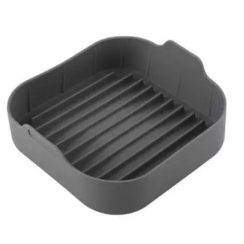 Силиконовая кастрюля для фритюрницы, сменная многофункциональная квадратная силиконовая корзина для фритюрницы 10 дюймов