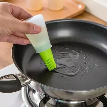 Силиконовая кисть для бутылок с маслом для барбекю на открытом воздухе с градуированной кистью для соуса для масляного горшка с принадлежностями для барбекю, кистью для противня красный