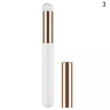 Силиконовая кисть для губ с крышкой, круглая головка, кисть для макияжа, аппликатор для помады, многофункциональная мини-кисть для консилера, портативный инструмент для макияжа