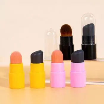 Силиконовая кисть для губ, угловая кисть для консилера, кисть для макияжа, портативная круглая головка, похожая на кончики пальцев Q, мягкая кисть для помады, кисть для консилера розовый