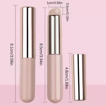 Силиконовая кисть для губ, угловая кисть для консилера, кисть для макияжа, портативная круглая головка, похожая на кончики пальцев Q, мягкая кисть для помады, кисть для консилера 9.1cm