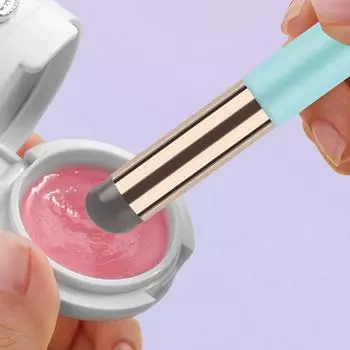 Силиконовая кисть для губ, угловая кисть для консилера, кисть для макияжа, портативная круглая головка, похожая на кончики пальцев Q, мягкая кисть для помады, кисть для консилера