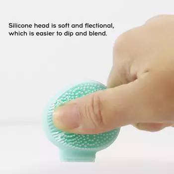 Силиконовая кисть для макияжа, маска для лица, кисти для тонального крема, косметическая кисть для теней для век и бровей с пластиком Type 1 розовый