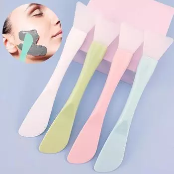 Силиконовая кисть для нанесения маски для лица, двухсторонняя кисть для лица, ночная маска, глиняная маска, лосьон для тела, косметические инструменты, кисти для макияжа, аппликатор розовый