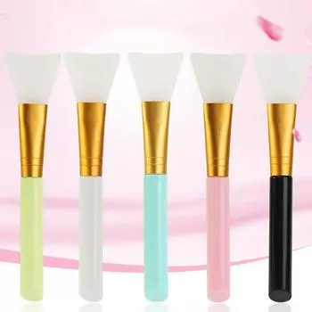 Силиконовая кисть ярких цветов, гель, гибкая грязь для лица, аппликатор с мягким наконечником, инструменты для изготовления масок для лица, кисть для клея, инструменты для ухода, поставк... розовый