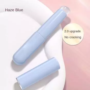 Силиконовая кисточка для губ с ручкой из АБС-пластика, портативный аппликатор для помады и бальзама для губ с колпачком, идеальная растушевка и растушевка 1PC синий