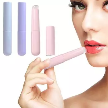 Силиконовая кисточка для макияжа, кисточка для губ, силиконовая эластичная кисточка для консилера, круглая головка, дорожная, многофункциональная, портативная, мягкая и симпатичная, косметическая кисть, удобная в использовании.