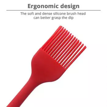 Силиконовая кисточка для поливки теста, термостойкая кулинарная кисточка для масла, соуса, сливочного масла, барбекю, гриля и маринада, не содержит BPA розовый