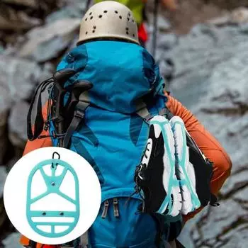 Силиконовая кобура для обуви, износостойкая, гибкая, простая установка, универсальный рюкзак, зажим для обуви, держатель для обуви M циан