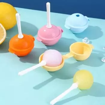 Силиконовая коробка для льда на леденцах, форма для мороженого, мини-мороженица, форма для льда, домашний шарик для мороженого, форма «сделай сам», домашние инструменты для мороженого оранжевый