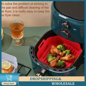 Силиконовая корзина, бинауральный дизайн, легко брать с собой, легко чистить, гладкая, устойчивая к маслу сковорода, не поддается пригоранию, поддон с антипригарным покрытием