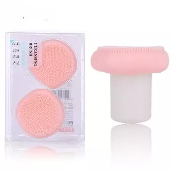 Силиконовая косметическая мочалка для лица, отшелушивающая щетка для очищения лица от черных точек, мягкий инструмент для глубокой очистки, случайный цвет