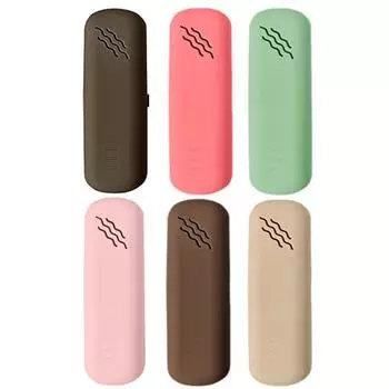 Силиконовая косметичка, держатель для кистей для макияжа, портативный органайзер для кистей, вентилируемый косметический чехол для ежедневного использования, хранение в дороге розовый