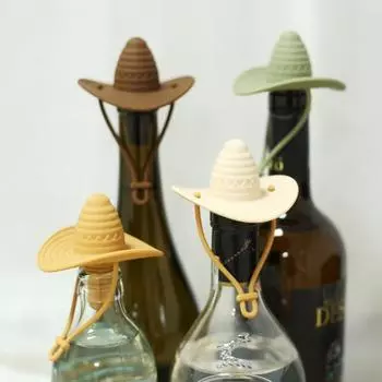 Силиконовая ковбойская шляпа для красного вина, винная пробка, пищевая пробка для бутылок вина, спиртных напитков, пива, шампанского, веселья, вечеринки, аксессуар, подарок пшеничный