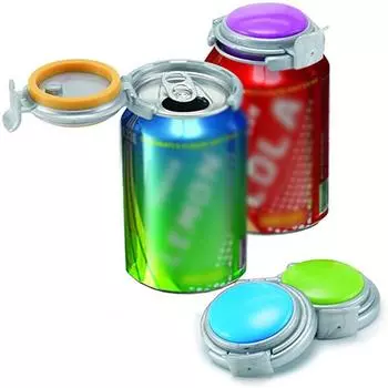 Силиконовая крышка для банки с газировкой, герметичная многоразовая крышка для банки, герметичная крышка для колы, пива, газированных напитков зелёный