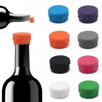 Силиконовая крышка для бутылки, пробка для вина, силиконовая герметичная пробка для бутылки, крышка для пива, мягкая резиновая крышка 3.3*1.7cm серый