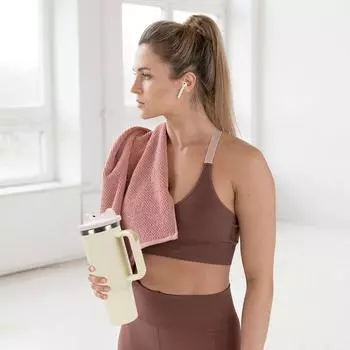 Силиконовая крышка для бутылки с водой, герметичная с подставкой для мобильного телефона, многоразовый чехол для стакана, герметичная крышка для стакана Stanley 40 унций, аксессуары светло-розовый