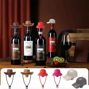 Силиконовая крышка для бутылки вина, шляпа, уплотнительная пробка, забавная винная пробка, кухонные принадлежности для бара 01