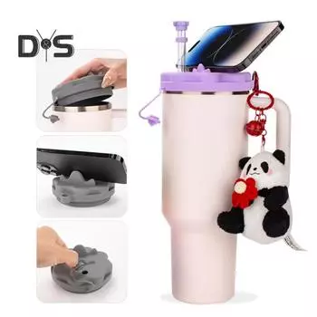 Силиконовая крышка для кружки, не содержащая бисфенол-А, многоразовая, изолированная крышка для кружки, прочная, долговечная, сменная крышка, держатель для телефона, бутылка для воды, аксессуар для чашек объемом 40 унций светло-зеленый