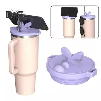 Силиконовая крышка для кружки объемом 40 унций, многоразовая изолированная крышка для кружки с держателем для мобильного телефона, не содержащая бисфенол-А, стойкая к высоким температурам, бутылка для воды, аксессуар для дома и путешествий зелёный