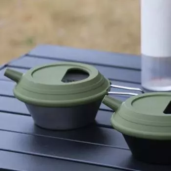Силиконовая крышка для похода Sierra Cup, устойчивая к высоким и низким температурам, портативная, универсальная, для салата на открытом воздухе армия зеленый