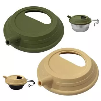 Силиконовая крышка для походной чашки Sierra, устойчивая к высоким и низким температурам, переносная универсальная миска для салата, чая, кофе, ручная крышка для кастрюли армия зеленый