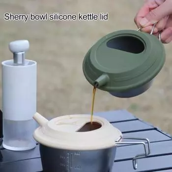 Силиконовая крышка для походной чашки Sierra, устойчивая к высоким и низким температурам, переносная универсальная миска для салата, чая, кофе, ручная крышка для кастрюли армия зеленый