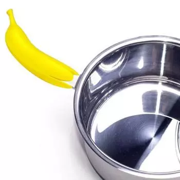 Силиконовая крышка для ручки сковороды в форме банана, термостойкая, противоскользящая, нескользящая, ручка для кастрюли, кухонные принадлежности жёлтый