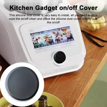 Силиконовая крышка переключателя для кухонного комбайна TM6. Простая установка. Защитное украшение переключателя для Monsieur Cuisine Connect Smart Trend. чёрный
