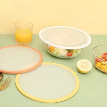 Силиконовая крышка Пищевая воздухонепроницаемая легкая круглая многофункциональная крышка для сохранения свежести белый