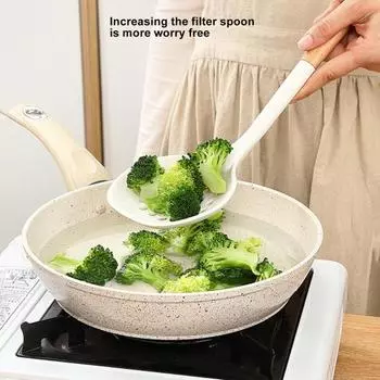 Силиконовая кухонная лопатка, не содержащая BPA, устойчивая к высоким температурам, с антипригарным покрытием, пищевая деревянная ручка, кухонная утварь C