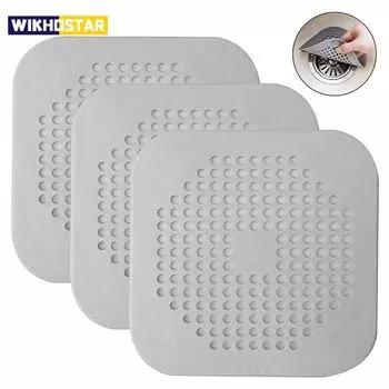 Силиконовая кухонная раковина, сливная пробка для волос, кухонная раковина, шлак, аксессуары для ванной комнаты, сито для ванны, канализационный сливной фильтр, дуршлаг белый